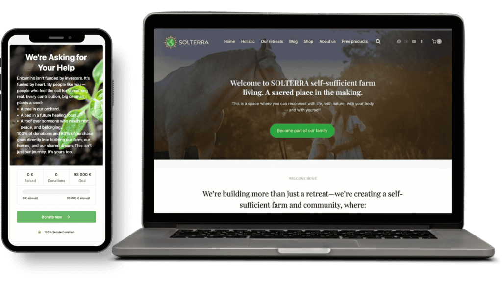 Webdesign für NPOs in Wien: Ein lebendiger digitaler Auftritt für die Encamino Farm