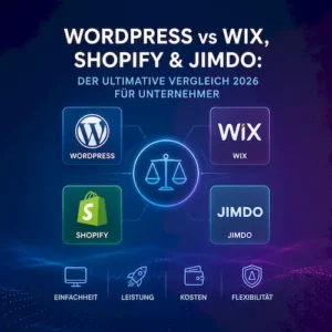 WordPress vs Wix, Shopify & Jimdo: Der ultimative Vergleich 2026 für Unternehmer